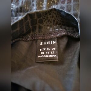 SHEIN Black Textured Crocodile dress.